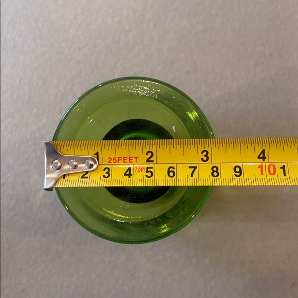 Vintage 1970's Indiana Glass HARVEST GRAPE Green Footed Trumpet Vase - Picture 6 of 6